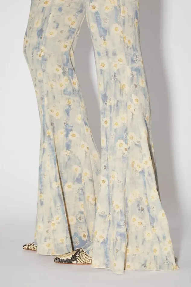 Acne Studios Trousers Woman Printed Trousers BlueBeige
