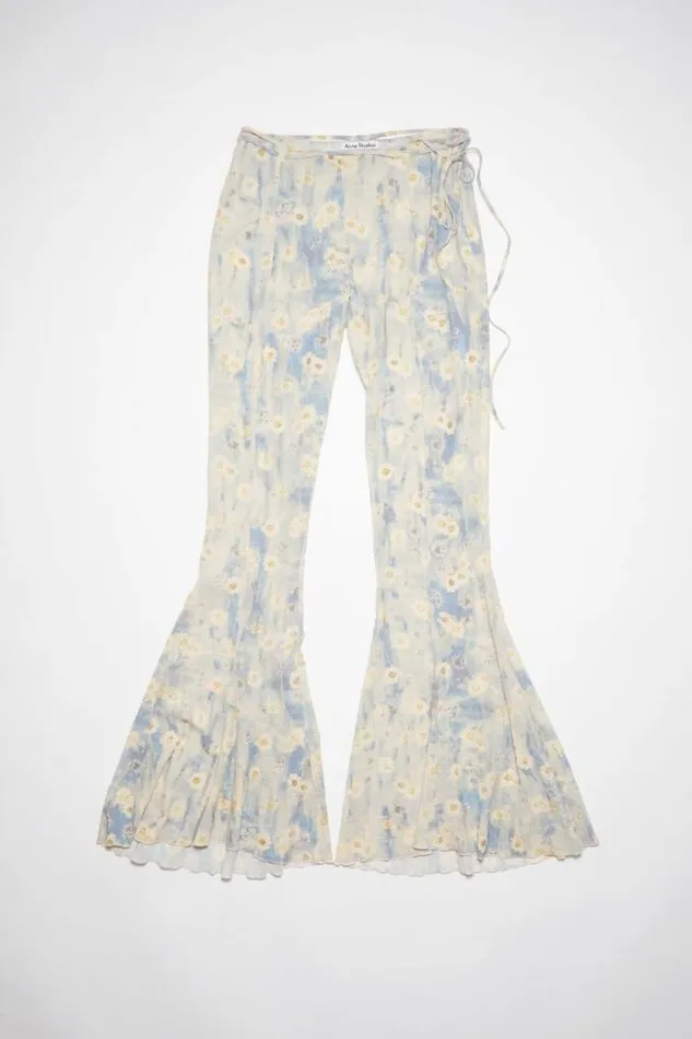 Acne Studios Trousers Woman Printed Trousers BlueBeige