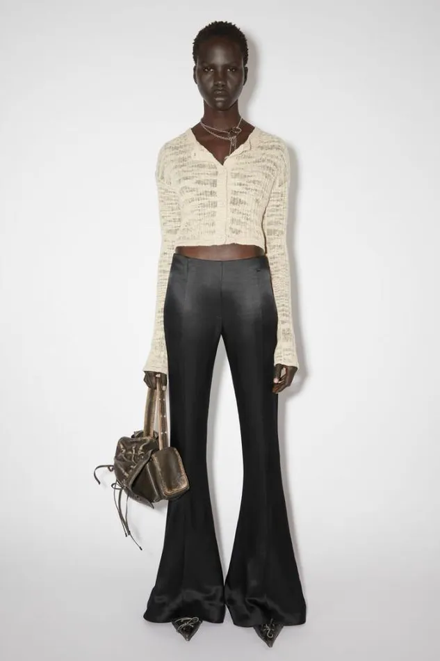 Acne Studios Trousers Woman Satin Trousers Black