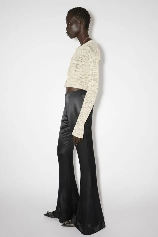 Acne Studios Trousers Woman Satin Trousers Black