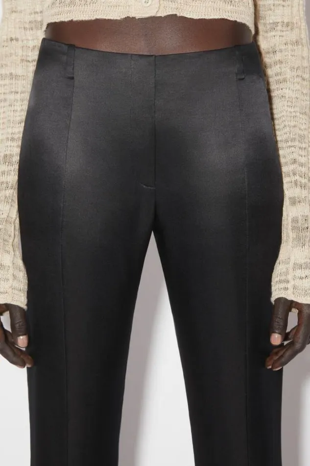 Acne Studios Trousers Woman Satin Trousers Black