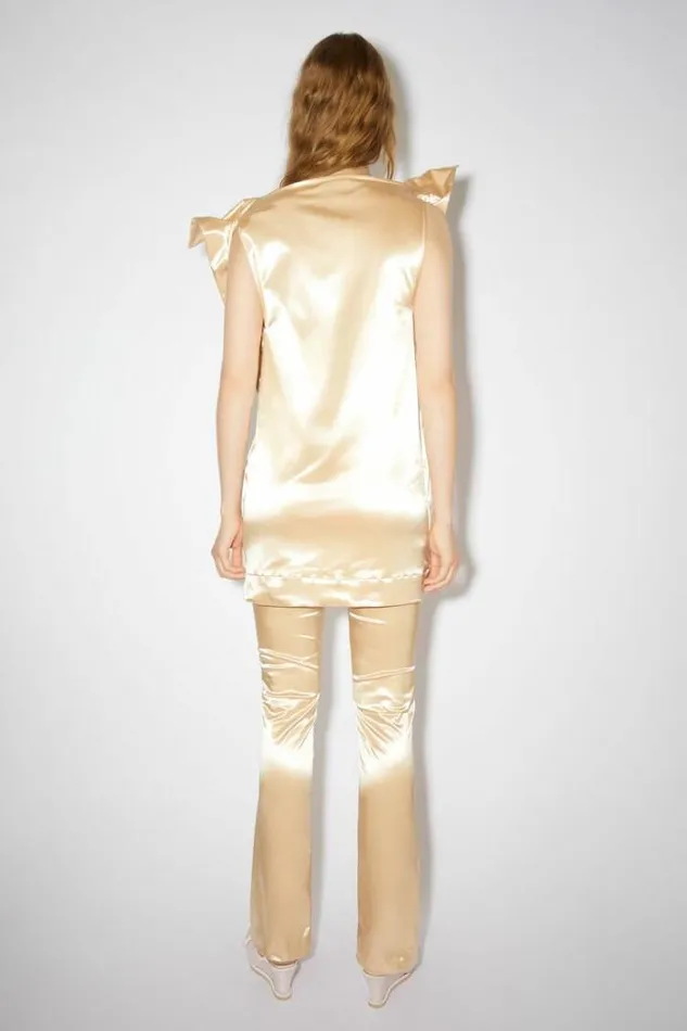 Acne Studios Trousers Woman Satin TrousersRunway Show Champagne Beige