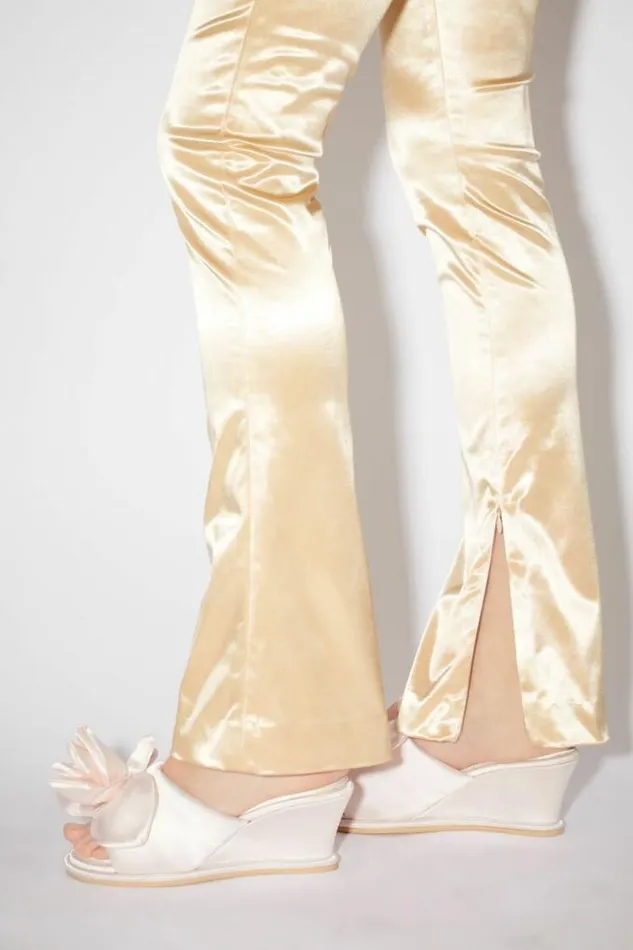 Acne Studios Trousers Woman Satin TrousersRunway Show Champagne Beige