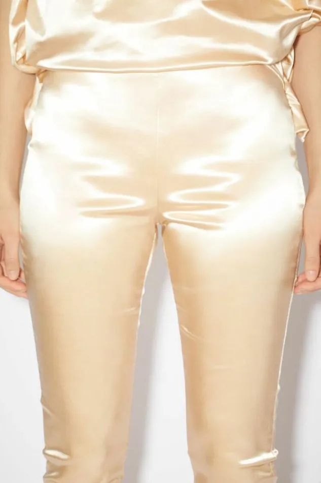 Acne Studios Trousers Woman Satin TrousersRunway Show Champagne Beige