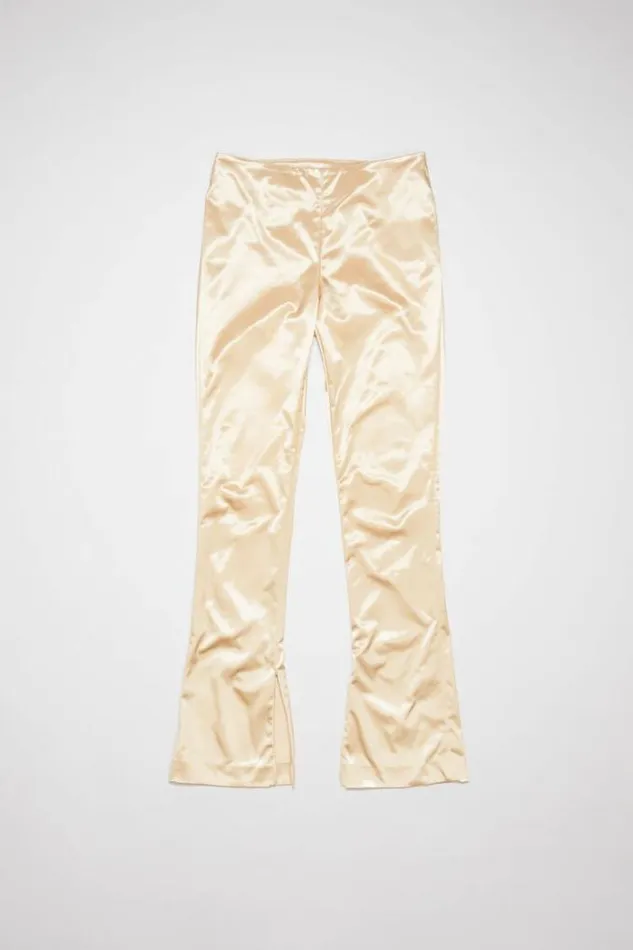 Acne Studios Trousers Woman Satin TrousersRunway Show Champagne Beige