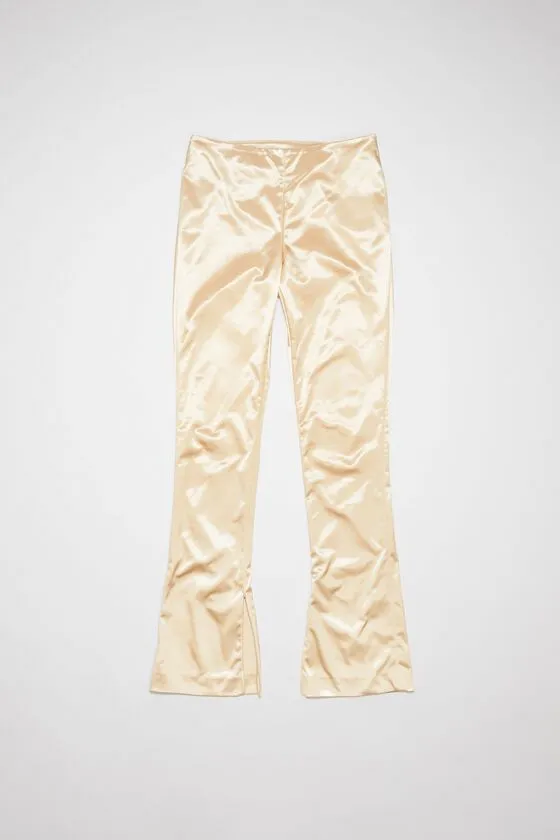 Acne Studios Trousers Woman Satin TrousersRunway Show Champagne Beige