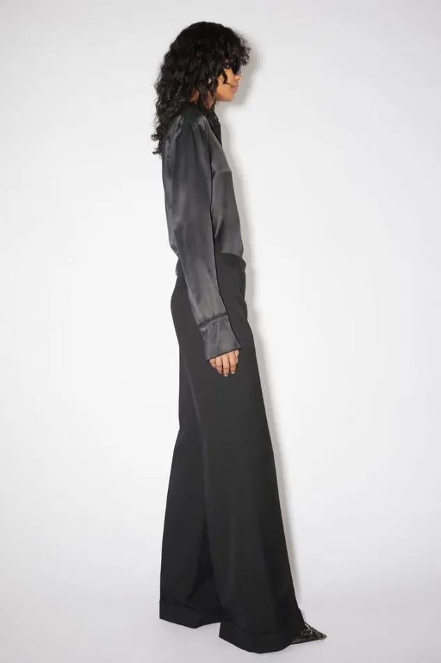 Acne Studios Trousers Woman Tailored Flared Trousers Black