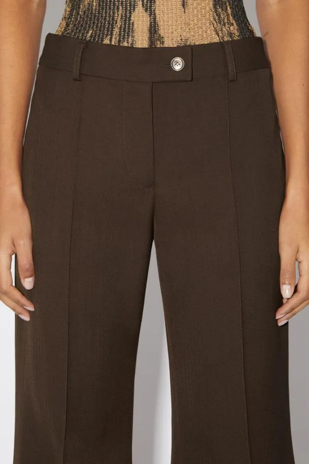 Acne Studios Trousers Woman Tailored Flared Trousers Chestnut Brown