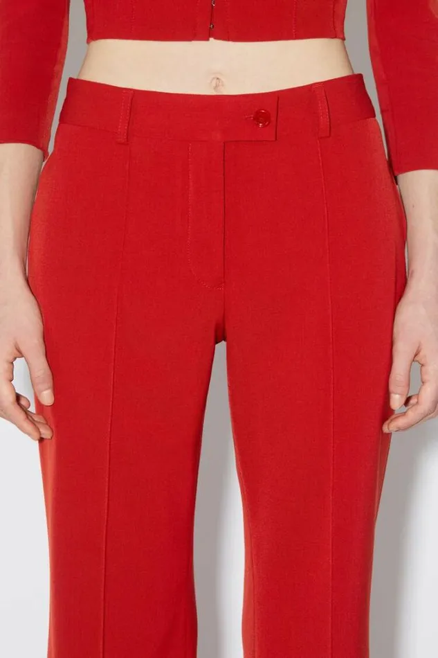 Acne Studios Trousers Woman Tailored Flared Trousers Red