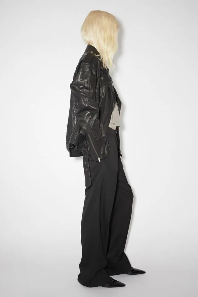 Acne Studios Trousers Woman Tailored Herringbone Trousers Black