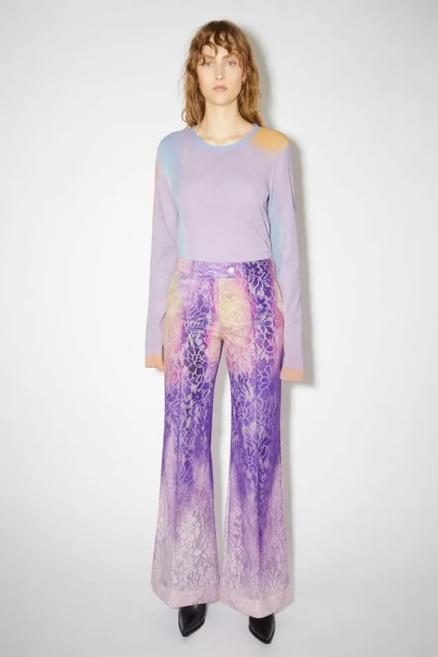 Acne Studios Trousers Woman Tailored Trousers Purple