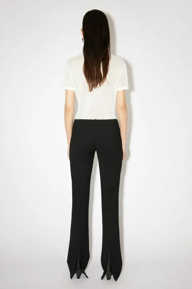 Acne Studios Trousers Woman Tailored Wool Blend Trousers Black