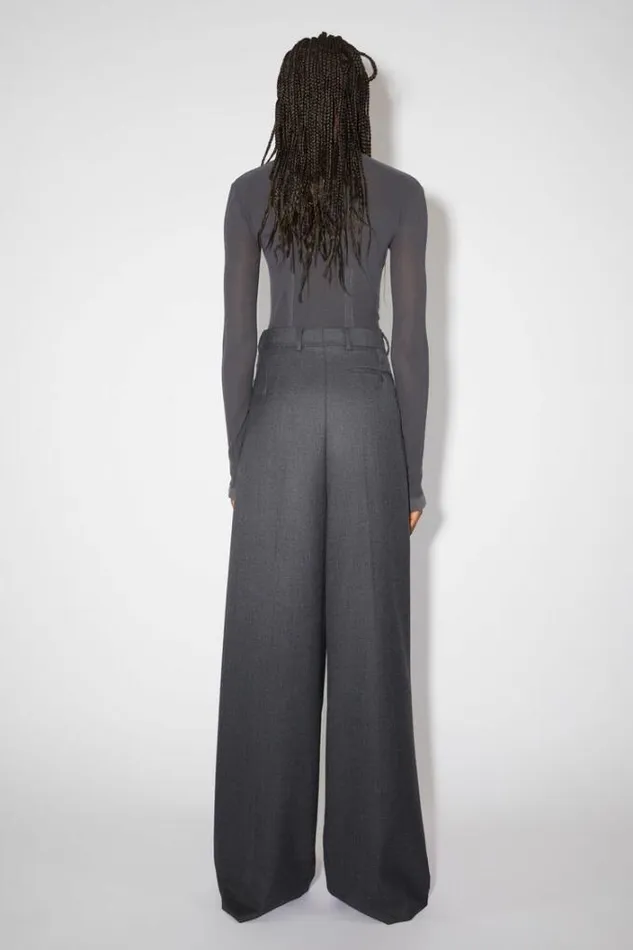 Acne Studios Trousers Woman Tailored Wrap Trousers Grey