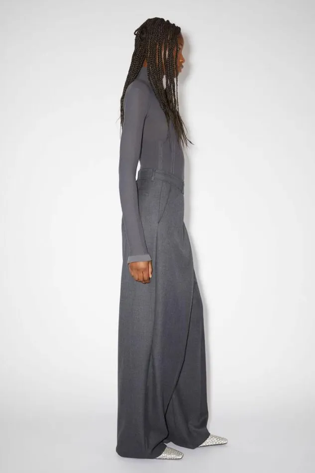 Acne Studios Trousers Woman Tailored Wrap Trousers Grey
