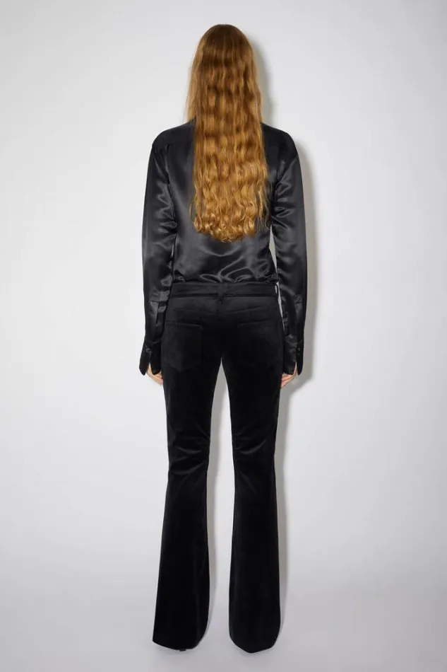 Acne Studios Trousers Woman Velvet Trousers Black
