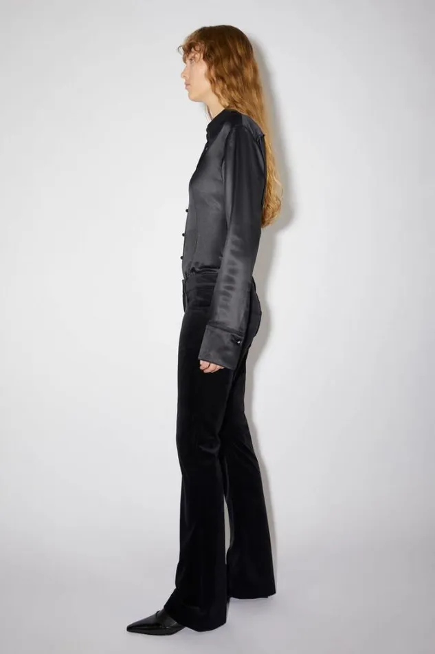 Acne Studios Trousers Woman Velvet Trousers Black