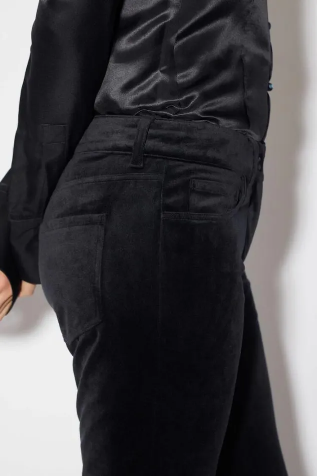 Acne Studios Trousers Woman Velvet Trousers Black
