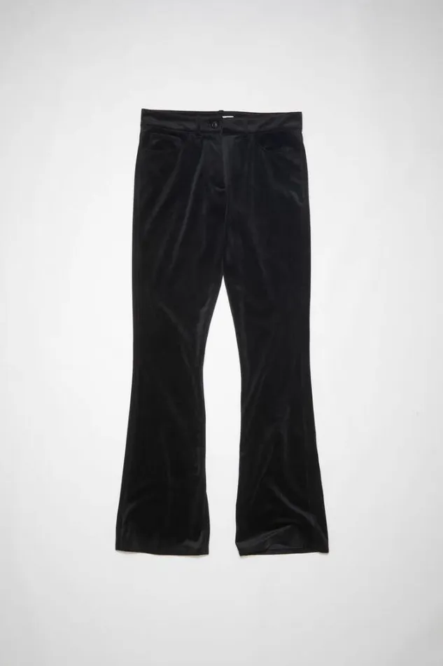 Acne Studios Trousers Woman Velvet Trousers Black