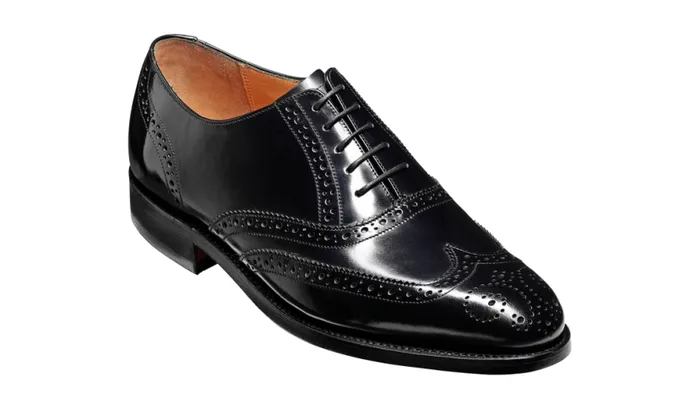 Albert 8211 Black HiShine Mens Barker Shoes Brogues