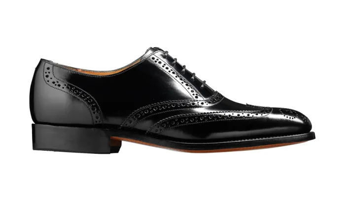 Albert 8211 Black HiShine Mens Barker Shoes Brogues