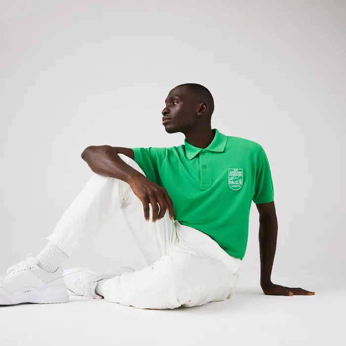 and The Everglades Foundation CoBranded Polo Green Mens Lacoste Polos USA