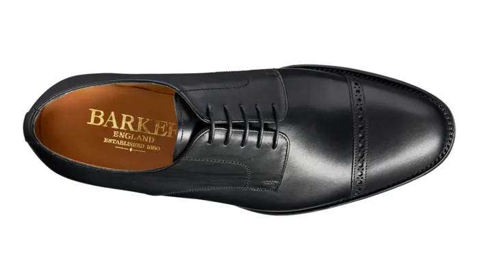 Angel 8211 Black Calf Mens Barker Shoes Derbys