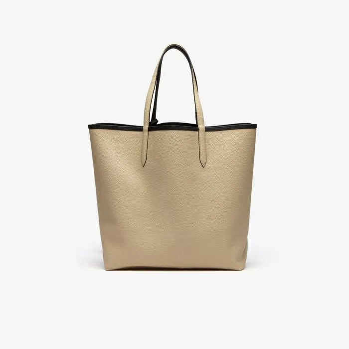 Anna Large Reversible Tote Bag Noir Krema Womens Lacoste Bags Casaul
