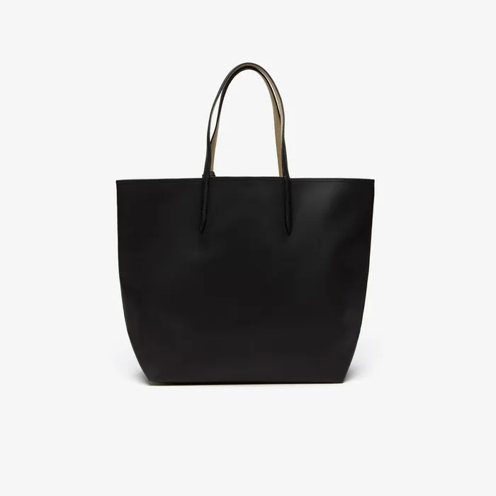 Anna Large Reversible Tote Bag Noir Krema Womens Lacoste Bags Casaul