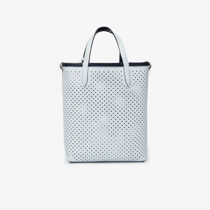 Anna Removable Pouch Perforated Vertical Tote Dark Sapphire Illusion Bl Womens Lacoste Bags Casaul