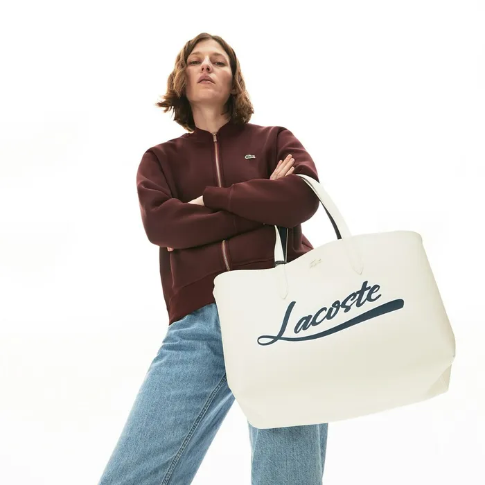 Anna Removable Pouch Signature Reversible Tote Typo Marshmallow Dark Sap Womens Lacoste Bags Outlet Anna Removable Pouch Signature Reversible Tote Typo Marshmallow Dark Sap Womens Lacoste Bags Outlet