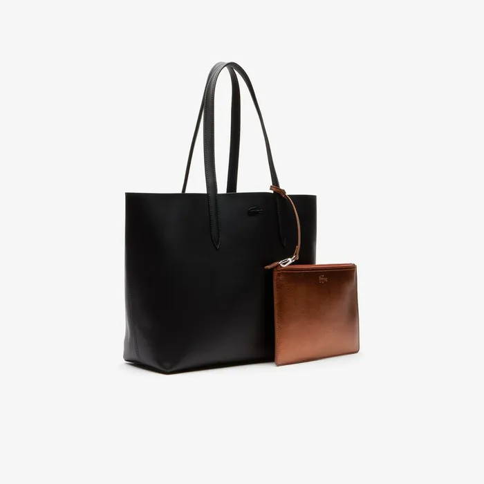 Anna Reversible Matte And Iridescent Leather Tote Black 2132 Womens Lacoste Bags Online Store