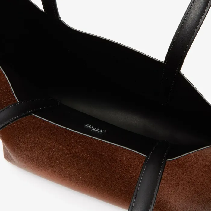 Anna Reversible Matte And Iridescent Leather Tote Black 2132 Womens Lacoste Bags Online Store