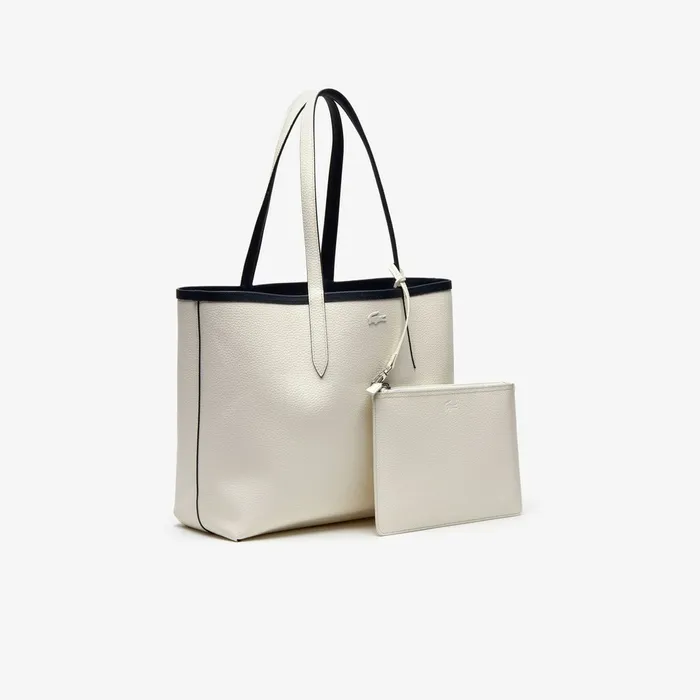 Anna Reversible Tote Bag Dark Sapphire Marshmallow Womens Lacoste Bags Outlet
