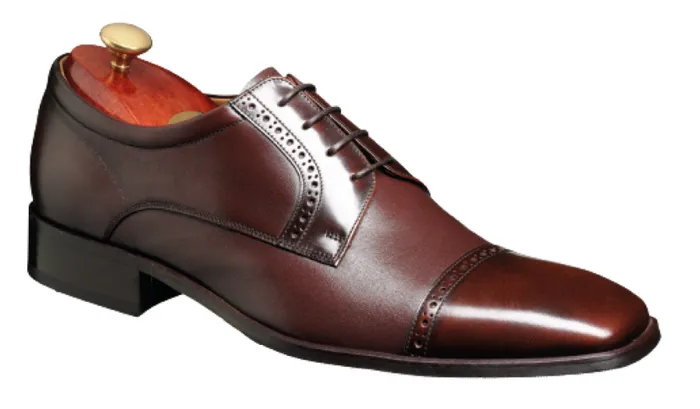 Anton 8211 Black Nappa HiShine Mens Barker Shoes Derbys