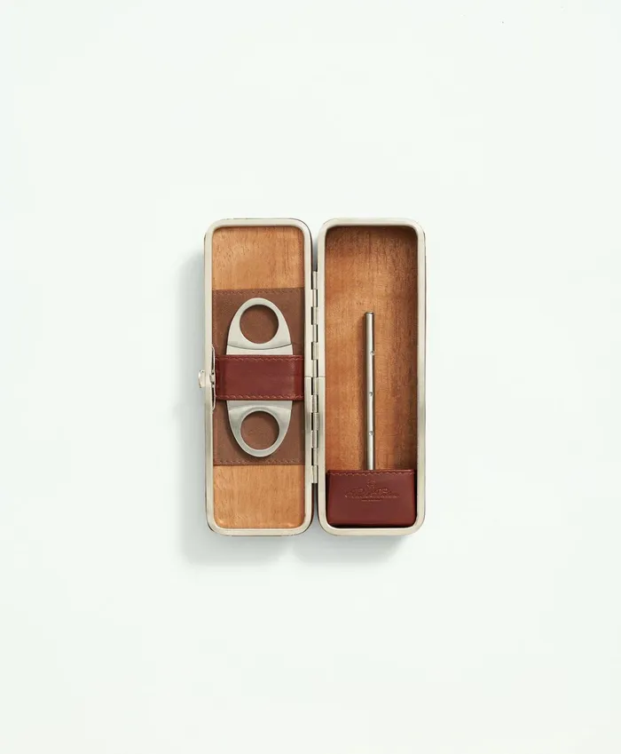Bags andamp Leather Goods Men Brooks Brothers Calfskin andamp Cedar Cigar Case Brown Bags andamp Leather Goods Men Brooks Brothers Calfskin andamp Cedar Cigar Case Brown