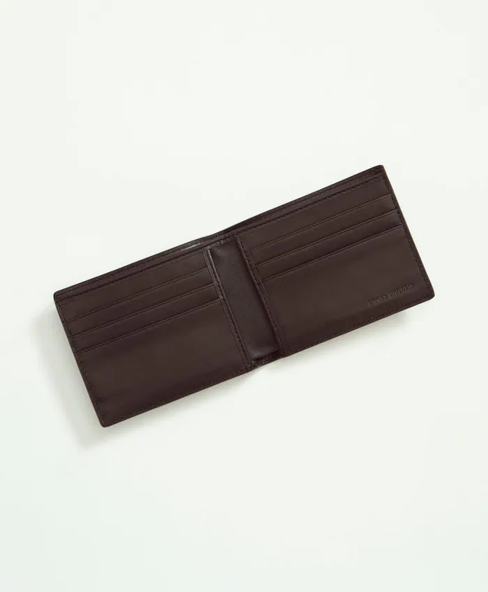 Bags andamp Leather Goods Men Brooks Brothers Lambskin Billfold Black