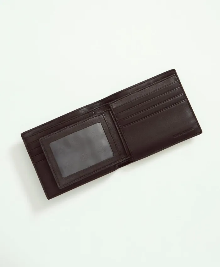 Bags andamp Leather Goods Men Brooks Brothers Lambskin Wallet Black