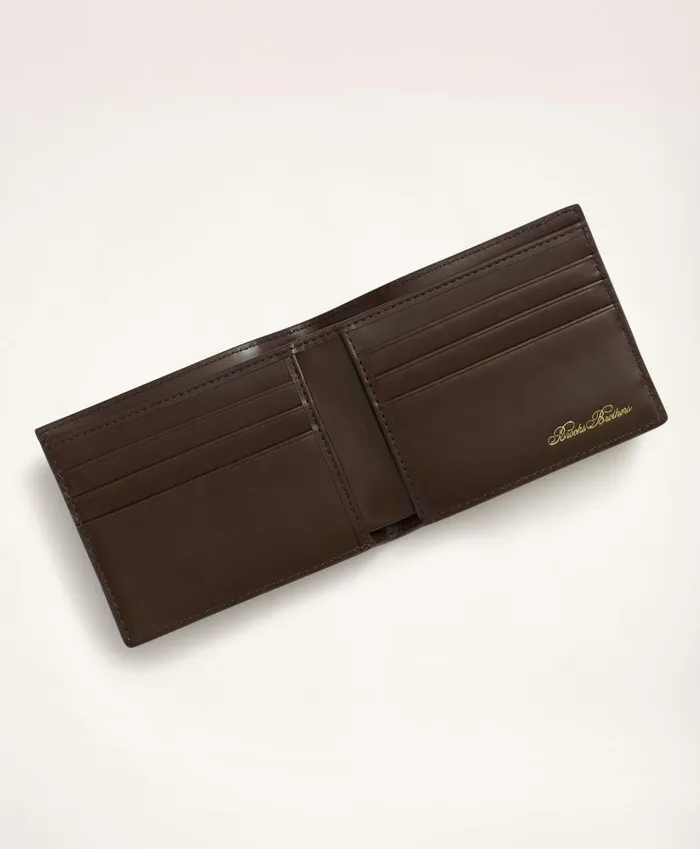 Bags andamp Leather Goods Men Brooks Brothers Leather Billfold Brown