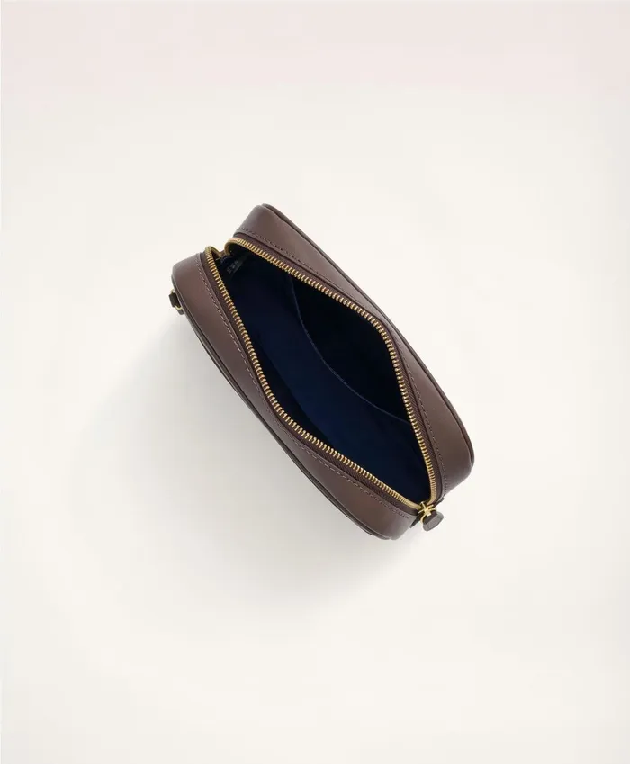 Bags andamp Leather Goods Men Brooks Brothers Leather Dopp Kit Brown