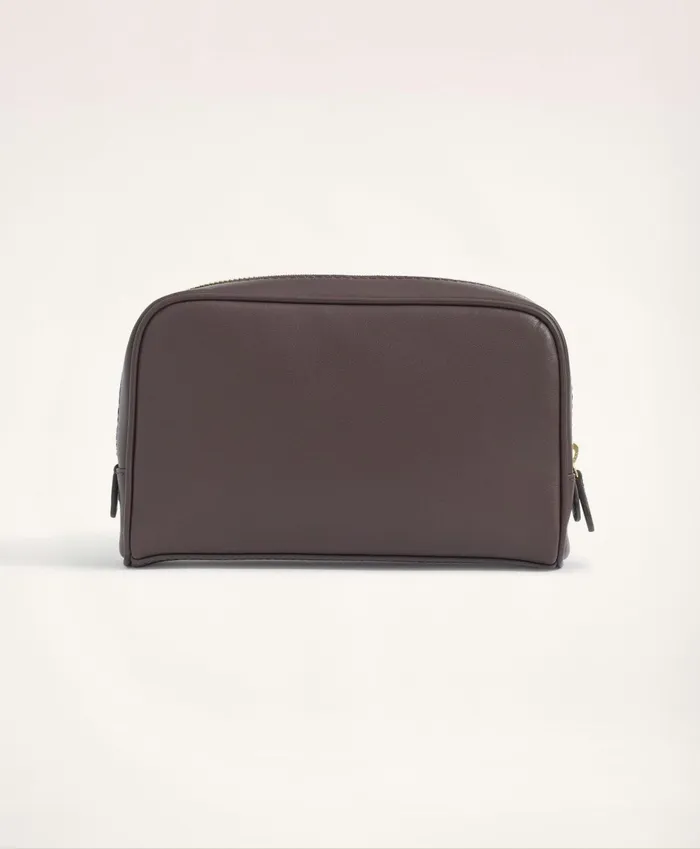 Bags andamp Leather Goods Men Brooks Brothers Leather Dopp Kit Brown