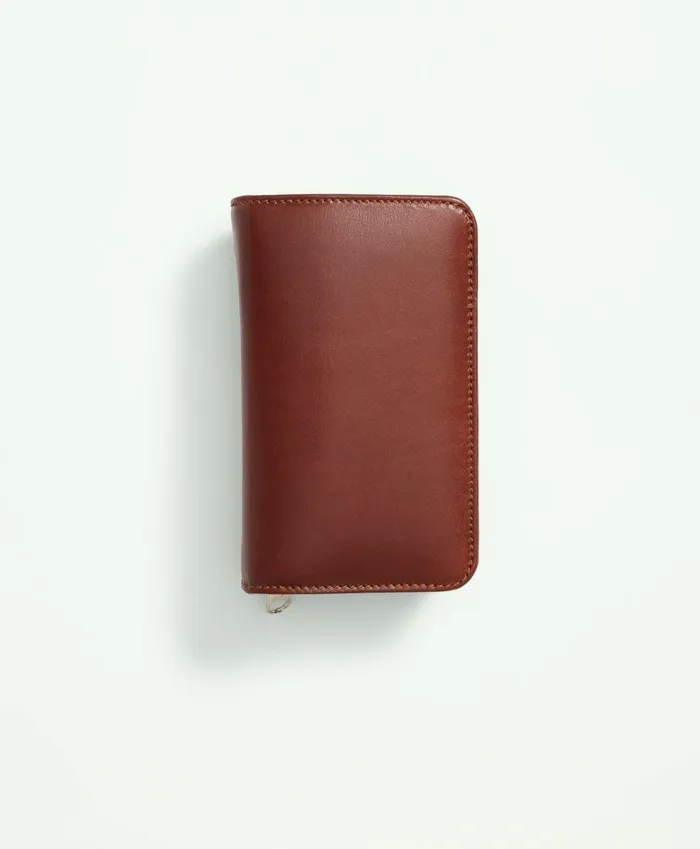 Bags andamp Leather Goods Men Brooks Brothers Leather Grooming Kit Brown
