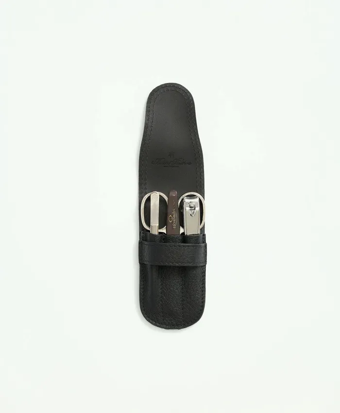 Bags andamp Leather Goods Men Brooks Brothers Manicure Set Black