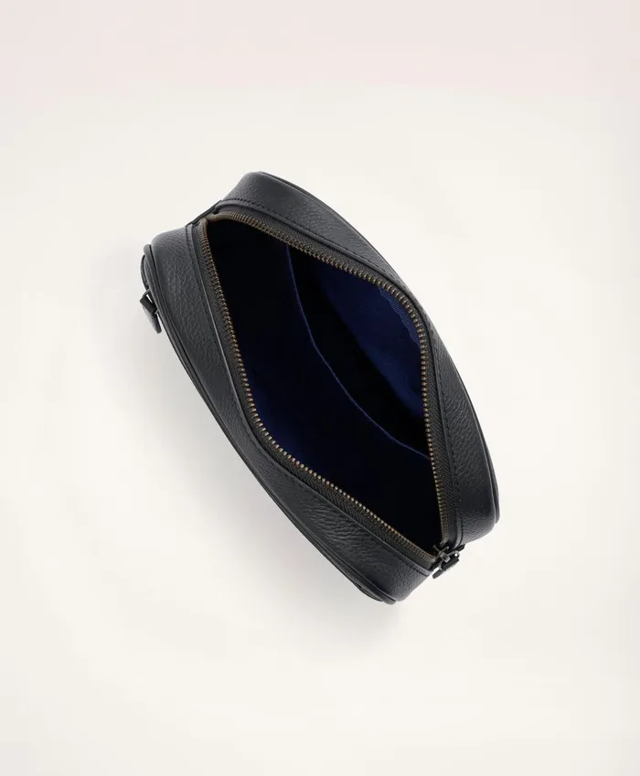 Bags andamp Leather Goods Men Brooks Brothers Pebbled Leather Dopp Kit Black
