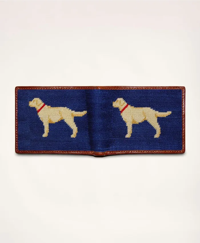 Bags andamp Leather Goods Men Brooks Brothers Smathers andamp Branson Cotton Needlepoint Wallet Multi