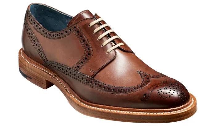 Bailey 8211 Ebony Hand Painted Mens Barker Shoes Brogues