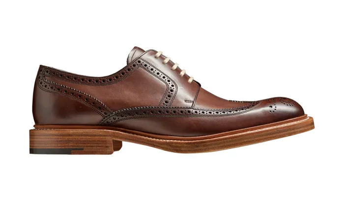 Bailey 8211 Ebony Hand Painted Mens Barker Shoes Brogues