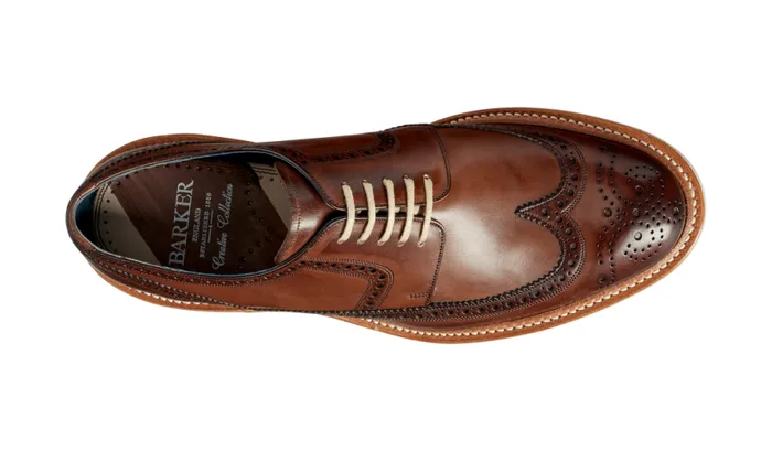 Bailey 8211 Ebony Hand Painted Mens Barker Shoes Brogues