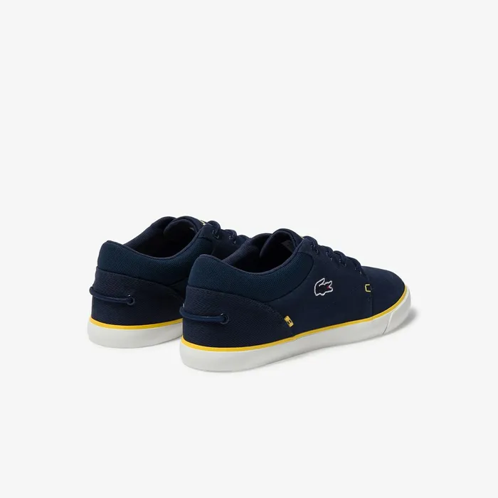 Bayliss Canvas Sneakers NavyYellow Mens Lacoste Sneakers Shop