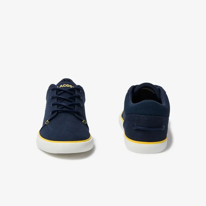 Bayliss Canvas Sneakers NavyYellow Mens Lacoste Sneakers Shop
