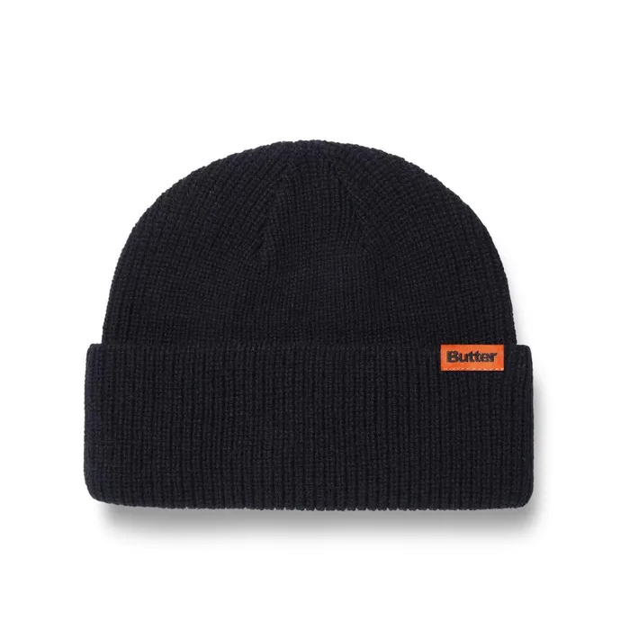Beanies Men Butter Goods Tall Wharfie Beanie Black